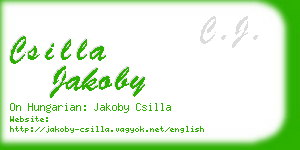 csilla jakoby business card